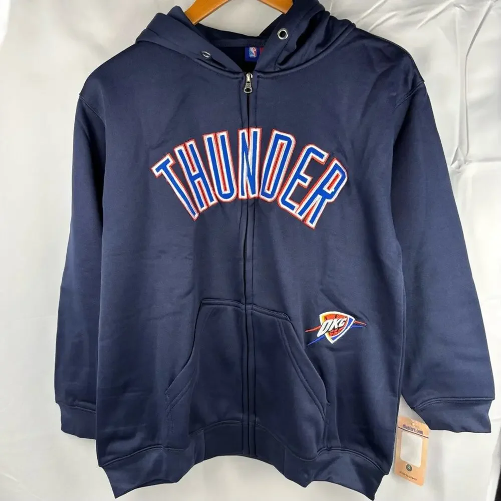 NWT Boy Girl Majestic Basketball Sports Thunder Oklahoma City Hoodie Youth Large